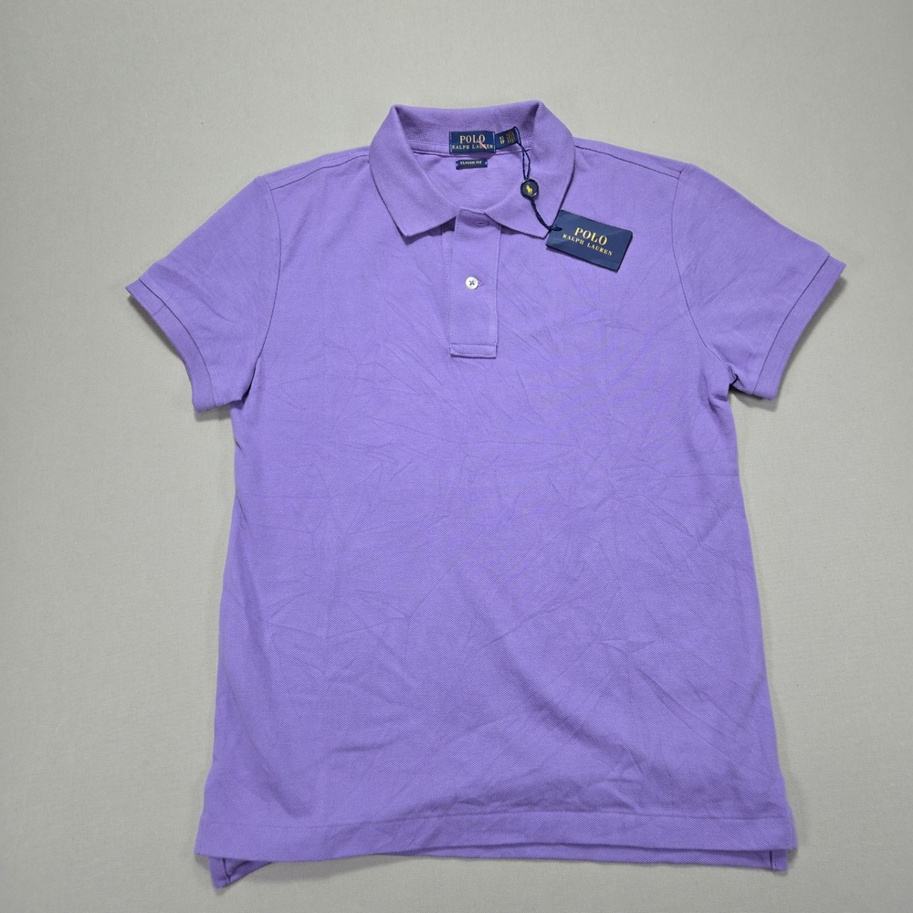Ralph Lauren Polo‎ Shirt Womens XS Classic Fit Wisteria Purple Short Sleeve NWT